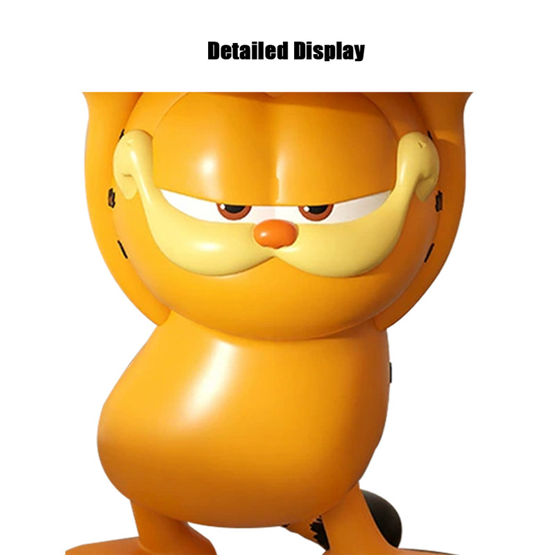 Orren Ellis Cartoon Resin Movable Garfield Cat Side Table Ornament